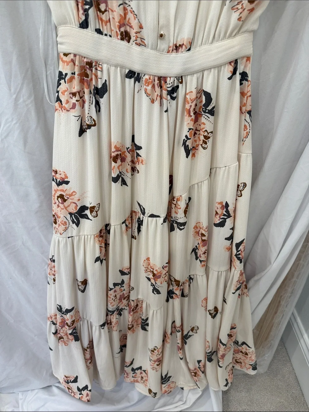 Free people all I got maxi dress cream size 0